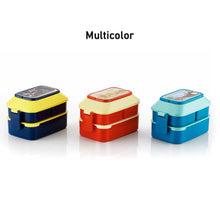 5621 Double Layer Lunch Box Stylish Lid Lunch Box With Fork & Spoon Lunch Box For Children School Lunch Box