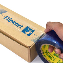 Roll of blue tape with Flipkart lvanshdigital.store for shipping purposes.