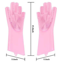 Silicone scrubber gloves in different colors