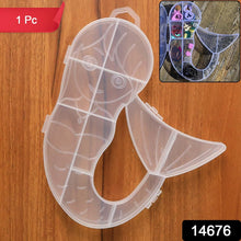 Plastic Mermaid-Themed Partitioned Container